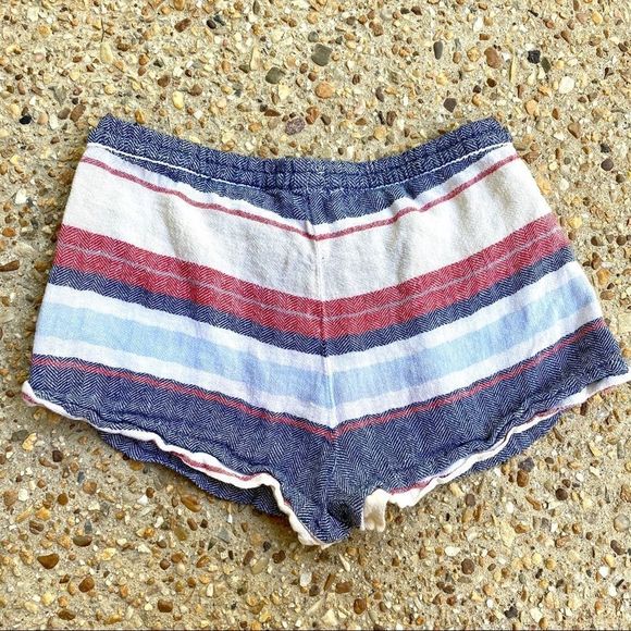 Indigo Rein Red White Blue Tie String Shorts M - Picture 4 of 5